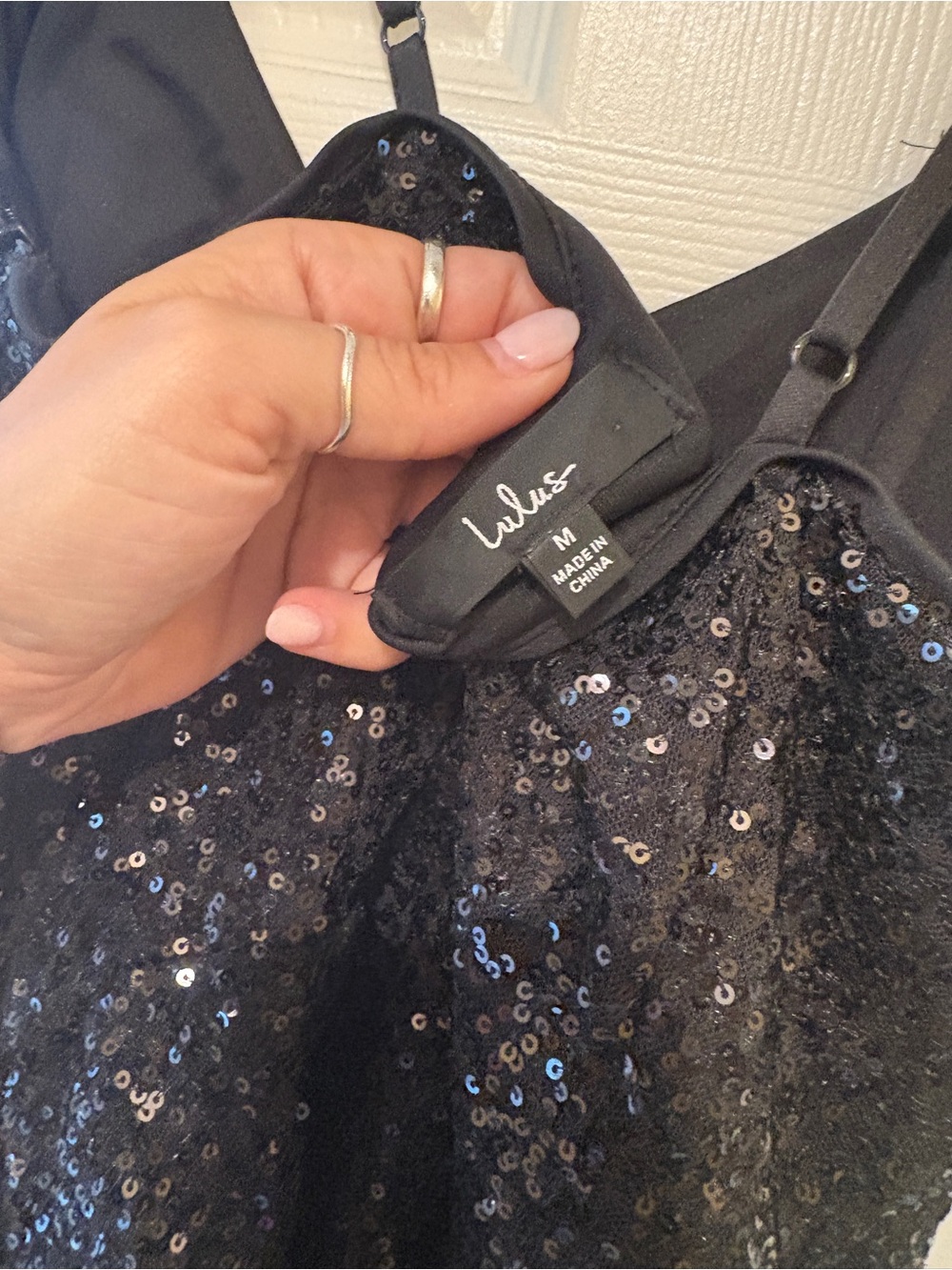 Lulus Black Sequin Fringe Mini Dress - Women's Evening Dress - Picture 4 of 4